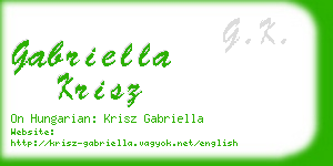 gabriella krisz business card